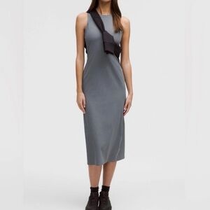 NWT LULULEMON ALL ALIGN RIBBED MIDI ATHLEISURE NOMAD DRESS GREY SOLD OUT SZ 4